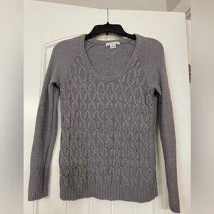 Liz Claiborne Gray Cable Knit Women's Sweater Size Small